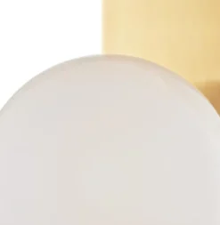 Casa Padrino Luxus LED Wandleuchte Antik Messingfarben / Weiß 19,1 x 16,5 x H. 32,4 cm - Hotel & Restaurant Lampe