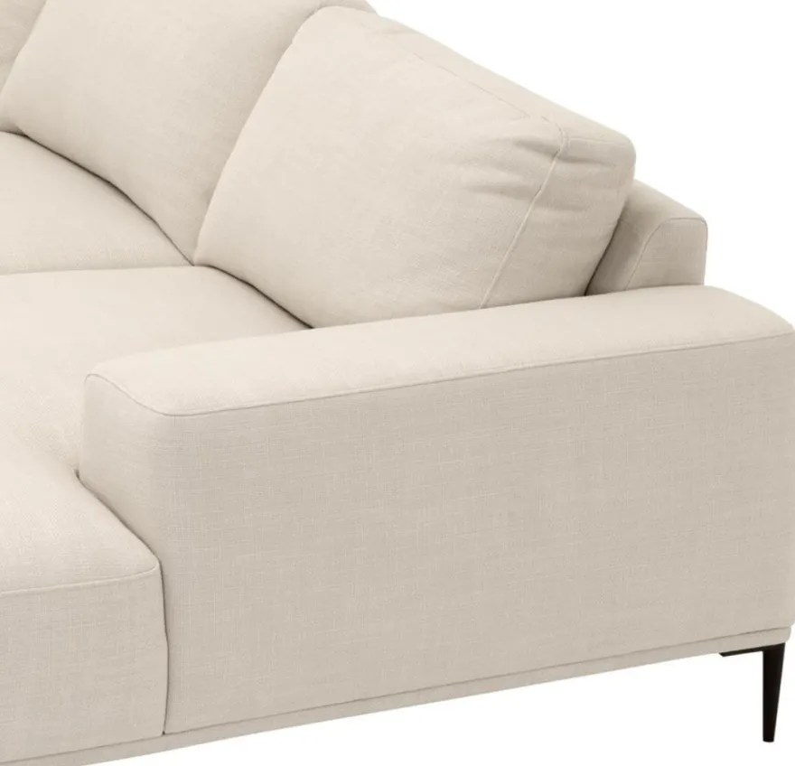 Casa Padrino Luxus Lounge Sofa Naturfarbig 285 x 164 x H. 80 cm - Luxus Kollektion
