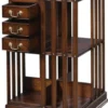 Casa Padrino Luxus Mahagoni Bücherschrank Braun / Grün 49 x 49 x H. 80 cm - Luxus Kollektion