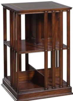 Casa Padrino Luxus Mahagoni Bücherschrank Braun / Grün 49 x 49 x H. 80 cm - Luxus Kollektion