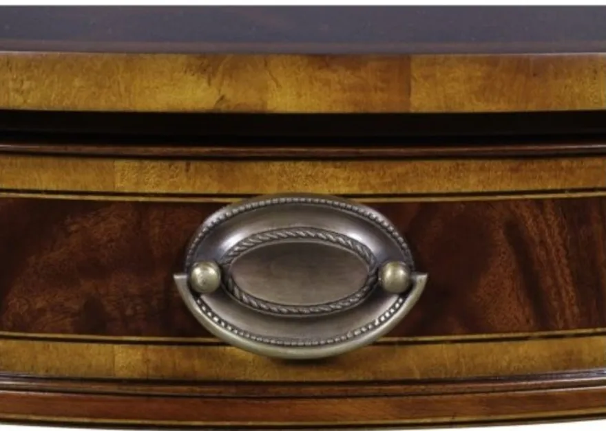 Casa Padrino Luxus Mahagoni Beistelltisch mit Schublade Braun 96 x 77 x H. 73 cm - Wohnzimmermöbel