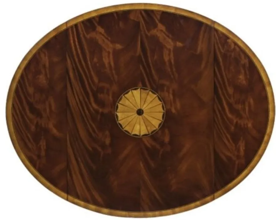 Casa Padrino Luxus Mahagoni Beistelltisch mit Schublade Braun 96 x 77 x H. 73 cm - Wohnzimmermöbel