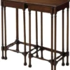Casa Padrino Luxus Mahagoni Beistelltisch Set Dunkelbraun 67 x 28 x H. 70 cm - Luxus Möbel