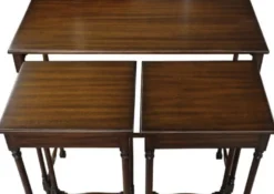 Casa Padrino Luxus Mahagoni Beistelltisch Set Dunkelbraun 67 x 28 x H. 70 cm - Luxus Möbel