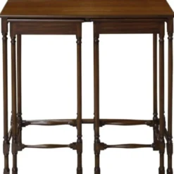 Casa Padrino Luxus Mahagoni Beistelltisch Set Dunkelbraun 67 x 28 x H. 70 cm - Luxus Möbel