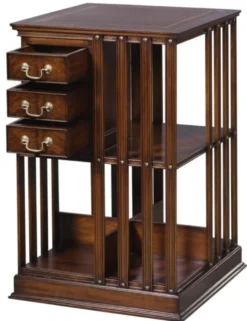Casa Padrino Luxus Mahagoni Bücherschrank Braun 49 x 49 x H. 80 cm - Luxus Kollektion