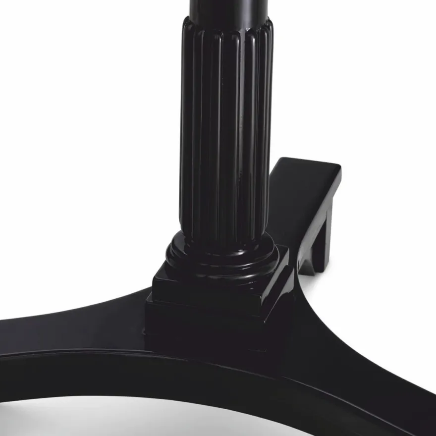Casa Padrino Luxus Mahagoni Beistelltisch Schwarz H. 74,5 cm - Hotel Möbel