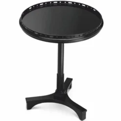 Casa Padrino Luxus Mahagoni Beistelltisch Schwarz H. 74,5 cm - Hotel Möbel