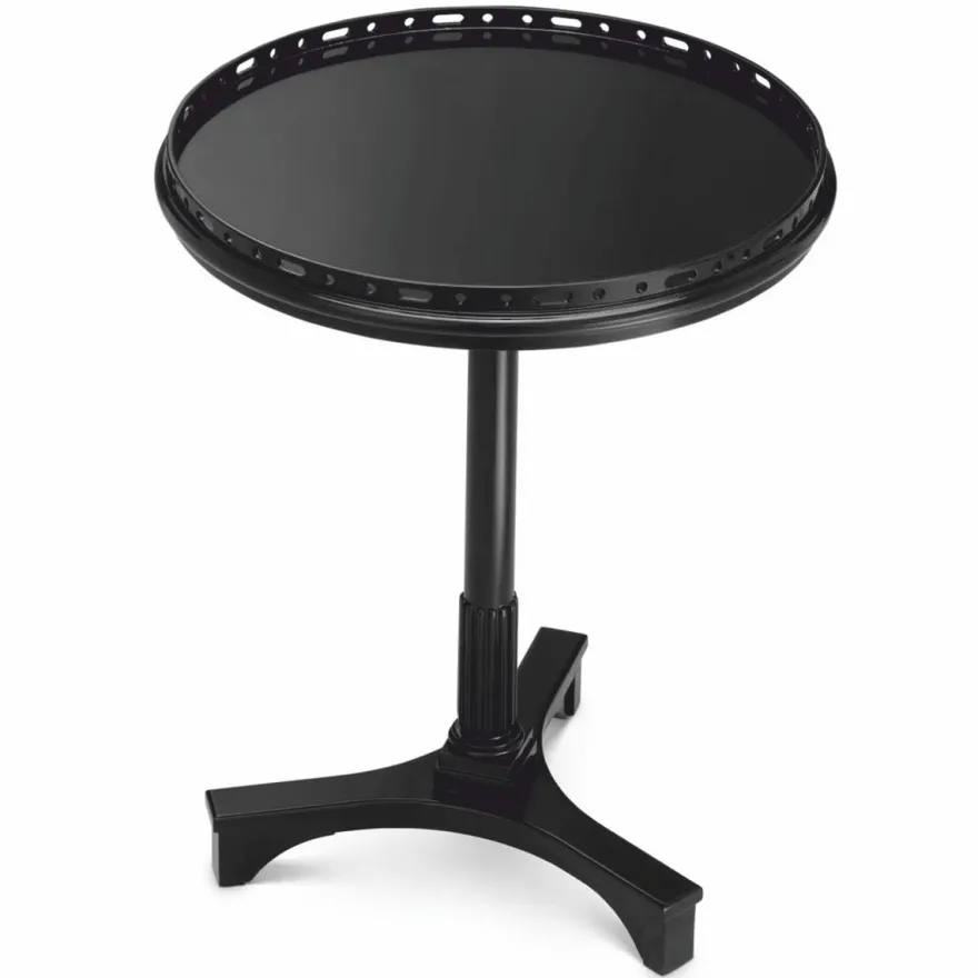 Casa Padrino Luxus Mahagoni Beistelltisch Schwarz H. 74,5 cm - Hotel Möbel
