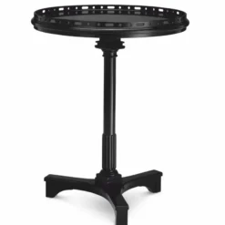 Casa Padrino Luxus Mahagoni Beistelltisch Schwarz H. 74,5 cm - Hotel Möbel