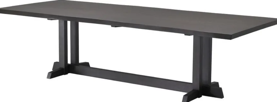 Casa Padrino Luxus Mahagoni Esstisch Mokkafarben 290,5 x 128 x H. 77 cm - Massivholz Küchentisch - Rechteckiger Esszimmertisch - Luxus Esszimmer Möbel