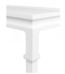 Casa Padrino Luxus Mahagoni Konsole in Piano Weiß, 160 x 45 x H. 78 cm