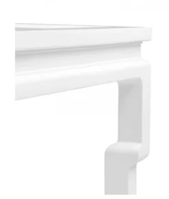 Casa Padrino Luxus Mahagoni Konsole in Piano Weiß, 160 x 45 x H. 78 cm