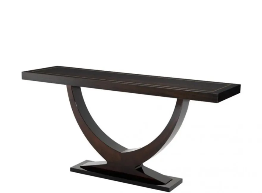 Casa Padrino Luxus Mahagoni Konsole Braun 160 x 45 x H. 76 cm - Exklusive Konsolentisch für gehobene Wohnbereiche