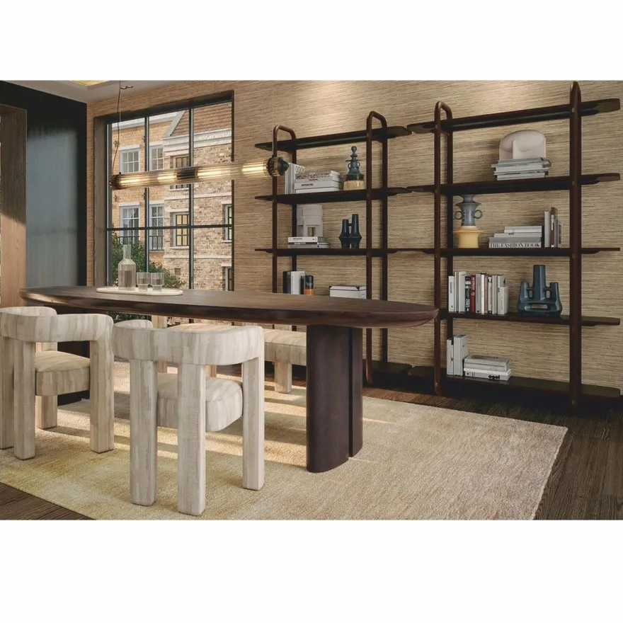 Casa Padrino Luxus Mahagoni Regalschrank Braun 120 x H. 210 cm - Luxus Möbel