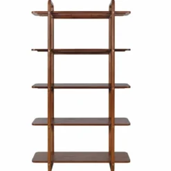 Casa Padrino Luxus Mahagoni Regalschrank Braun 120 x H. 210 cm - Luxus Möbel