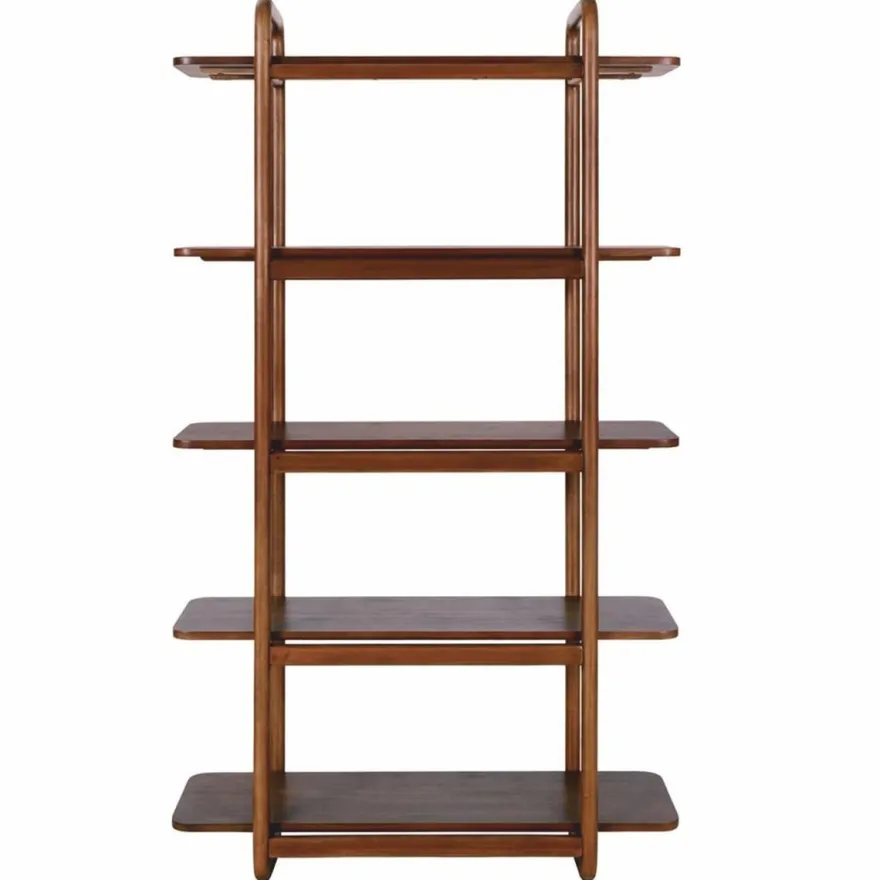Casa Padrino Luxus Mahagoni Regalschrank Braun 120 x H. 210 cm - Luxus Möbel