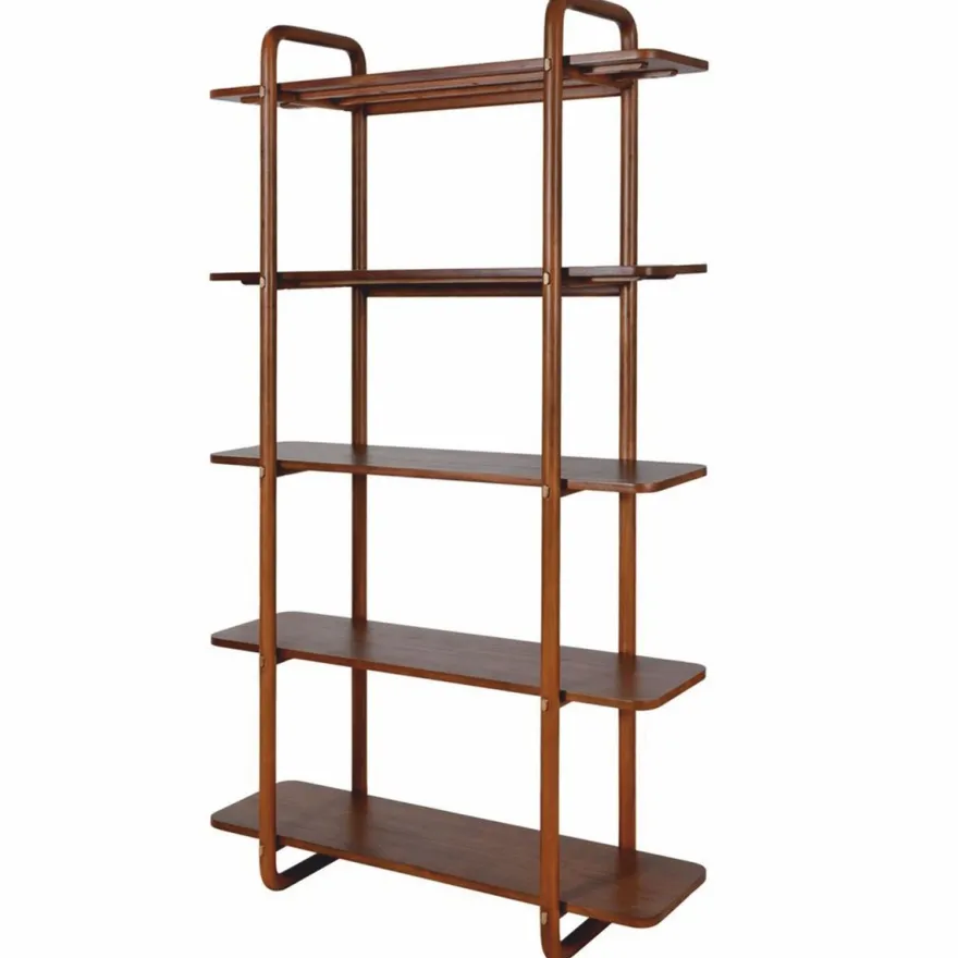 Casa Padrino Luxus Mahagoni Regalschrank Braun 120 x H. 210 cm - Luxus Möbel