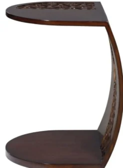 Casa Padrino Luxus Mahagoni Snack Tisch / Beistelltisch Dunkelbraun 42 x 43 x H. 55 cm - Luxus Möbel