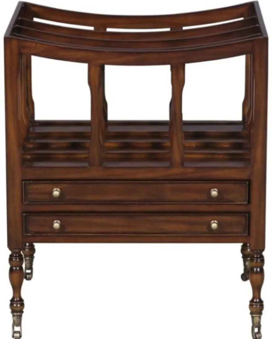 Casa Padrino Luxus Mahagoni Zeitungsständer / Zeitschriftenständer Braun 48 x 38 x H. 55 cm - Luxus Kollektion
