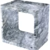Casa Padrino Luxus Marmor Beistelltisch Weiß 42 x 30 x H. 40 cm - Wohnzimmermöbel - Luxus Möbel