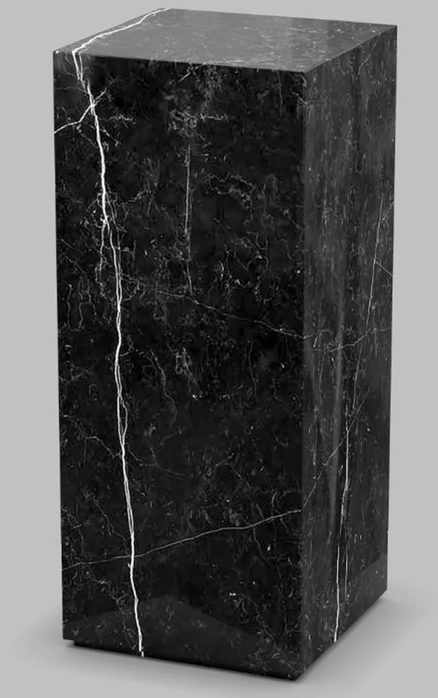 Casa Padrino Luxus Marmor Beistelltisch Schwarz 30 x 30 x H. 70 cm - Deko Marmor Säule - Luxus Marmor Wohnzimmer Möbel