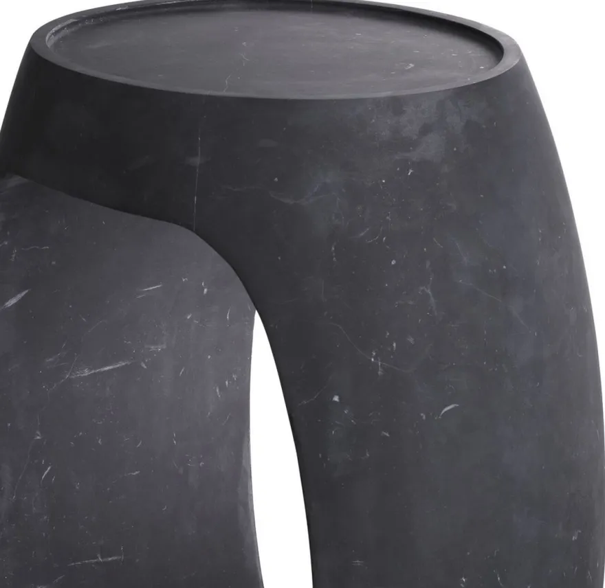 Casa Padrino Luxus Marmor Beistelltisch Schwarz 37 x 29 x H. 55,5 cm - Marmor Möbel - Luxus Qualität