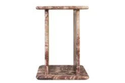 Casa Padrino Luxus Marmor Beistelltisch Rosa 30,5 x 23 x H. 41,5 cm - Schlanker Beistelltisch aus hochwertigem Rosalia Pink Marmor - Luxus Möbel