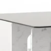 Casa Padrino Luxus Marmor Couchtisch mit Glasplatte Weiß 140 x 80 x H. 35 cm - Rechteckiger Wohnzimmertisch aus hochwertigem spanischen Carrara Marmor - Luxus Wohnzimmer Möbel