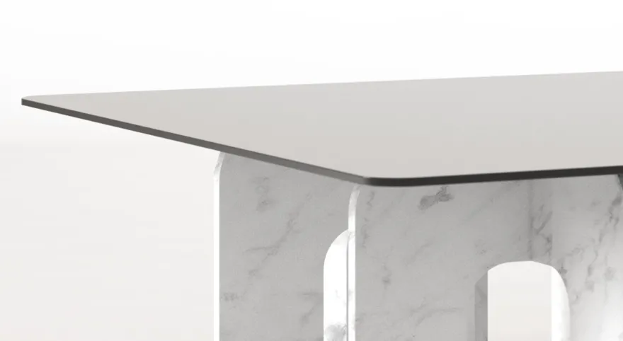 Casa Padrino Luxus Marmor Couchtisch mit Glasplatte Weiß 140 x 80 x H. 35 cm - Rechteckiger Wohnzimmertisch aus hochwertigem spanischen Carrara Marmor - Luxus Wohnzimmer Möbel