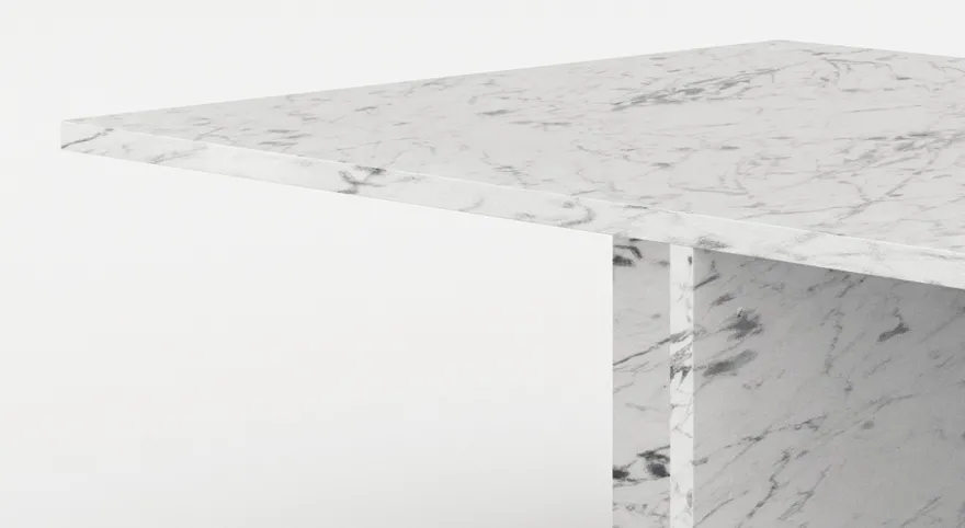 Casa Padrino Luxus Marmor Couchtisch Weiß 130 x 70 x H. 35 cm - Rechteckiger Wohnzimmertisch aus hochwertigem spanischen Carrara Marmor - Luxus Möbel