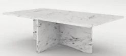 Casa Padrino Luxus Marmor Couchtisch Weiß 130 x 70 x H. 35 cm - Rechteckiger Wohnzimmertisch aus hochwertigem spanischen Carrara Marmor - Luxus Möbel