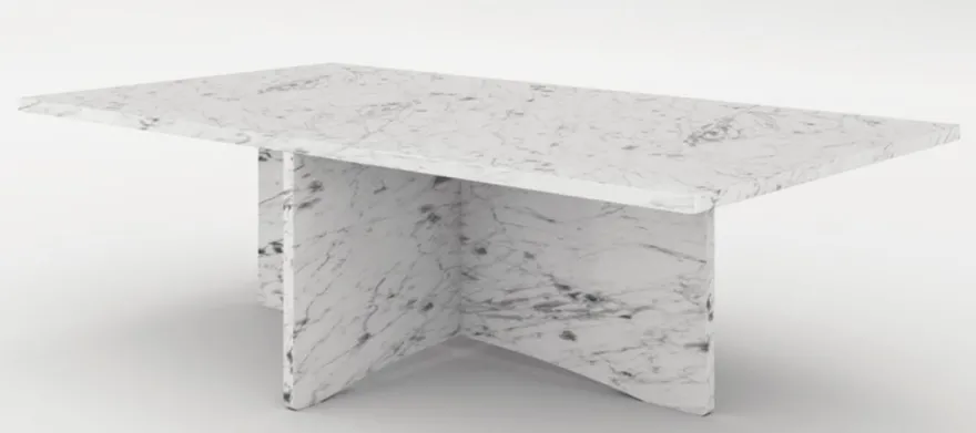 Casa Padrino Luxus Marmor Couchtisch Weiß 130 x 70 x H. 35 cm - Rechteckiger Wohnzimmertisch aus hochwertigem spanischen Carrara Marmor - Luxus Möbel