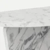 Casa Padrino Luxus Marmor Couchtisch Weiß 140 x 70 x H. 35 cm - Rechteckiger Wohnzimmertisch aus hochwertigem spanischen Carrara Marmor - Luxus Möbel