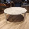Casa Padrino Luxus Marmor Couchtisch Grau Ø 85 cm
