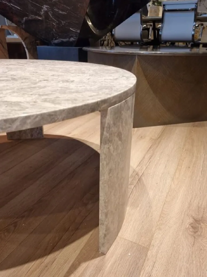 Casa Padrino Luxus Marmor Couchtisch Grau Ø 85 cm