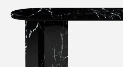 Casa Padrino Luxus Marmor Konsole Schwarz 150 x 45 x H. 90 cm - Moderner Konsolentisch aus hochwertigem Marmor - Luxus Möbel