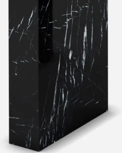 Casa Padrino Luxus Marmor Konsole Schwarz 150 x 45 x H. 90 cm - Moderner Konsolentisch aus hochwertigem Marmor - Luxus Möbel