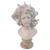 Casa Padrino Luxus Marmor Skulptur Büste Medusa Weiß / Beige - Handgefertigte Marmorbüste - Deko Skulptur