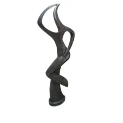 Casa Padrino Luxus Marmor Skulptur Tänzerin Abstrakt Schwarz 50 x 40 x H. 146 cm - Handgefertigte Marmorfigur - Große Moderne Deko Skulptur