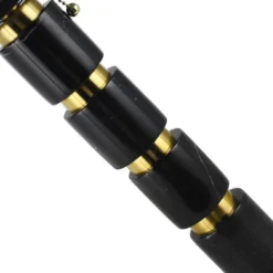 Casa Padrino Luxus Marmor Tischleuchte Schwarz / Gold H. 70 cm