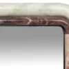 Casa Padrino Luxus Marmor Wandspiegel Grün / Rosa 60 x 2,5 x H. 100 cm - Edler Spiegel mit Marmorrahmen - Luxus Wohnzimmer Accessoires
