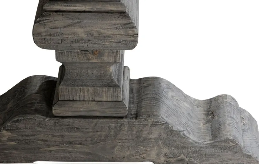 Casa Padrino Luxus Massivholz Esstisch Grau 180 x 90 x H. 76 cm - Rechteckiger Küchentisch aus hochwertigen unbehandeltem Altholz