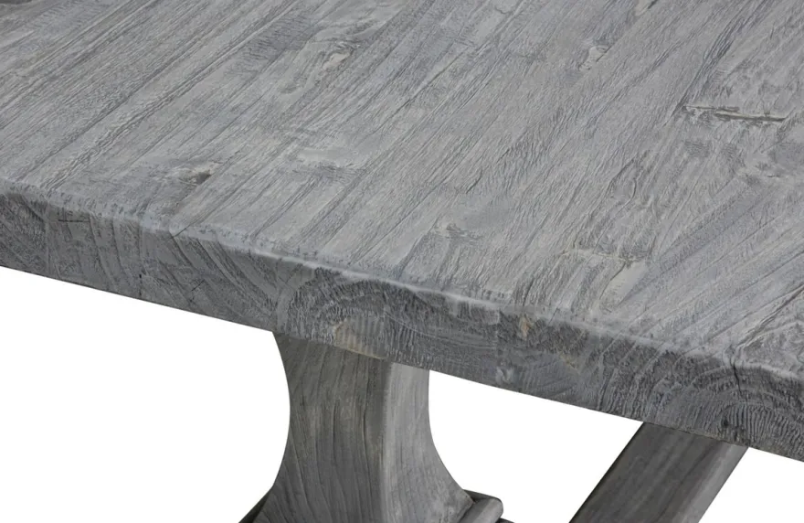 Casa Padrino Luxus Massivholz Esstisch Grau 180 x 90 x H. 76 cm - Rechteckiger Küchentisch aus hochwertigen unbehandeltem Altholz