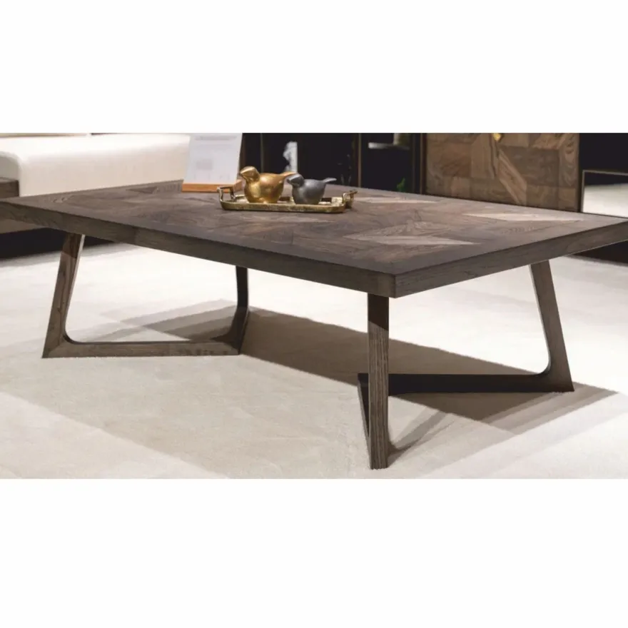 Casa Padrino Luxus Massivholz Couchtisch Braun 138 cm - Hotel & Wohnzimmer Möbel