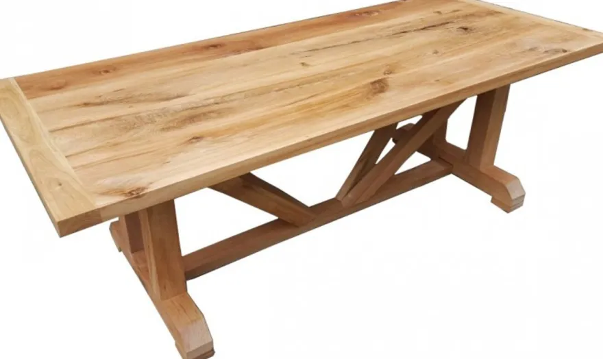 Casa Padrino Luxus Massivholz Esstisch Eiche Massiv 240cm Imperial - Schwere Ausführung