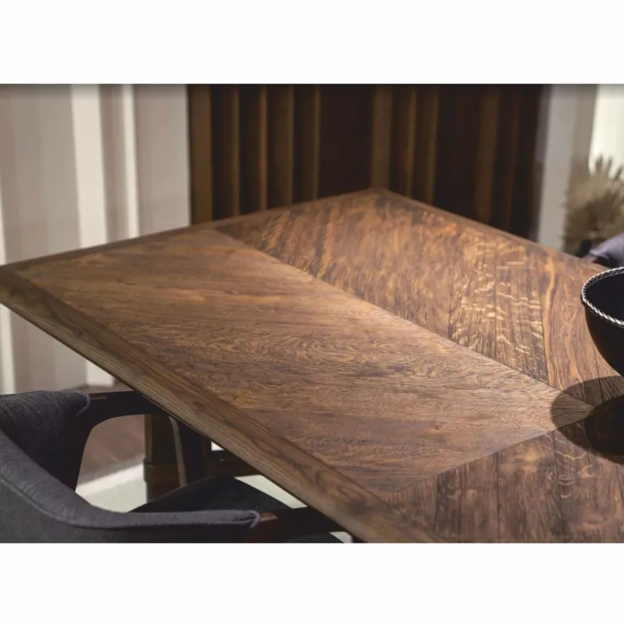 Casa Padrino Luxus Massivholz Esstisch Braun 200 cm - Esszimmer Möbel
