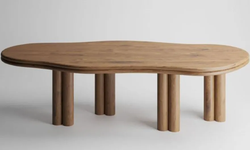 Casa Padrino Luxus Massivholz Esstisch Naturfarben 210 x 98 x H. 76 cm - Eichenholz Esszimmertisch - Esszimmer Möbel - Luxus Möbel