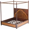 Casa Padrino Luxus Massivholz Himmelbett Braun - Hotel & Schlafzimmer Möbel