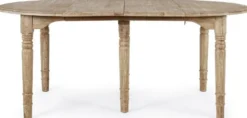Casa Padrino Luxus Massivholz Esstisch Naturfarben 110-272 x 110 x H. 78 cm - Ausziehbarer Massivholz Küchentisch - Esszimmer Möbel - Küchen Möbel - Massivholz Möbel - Luxus Möbel